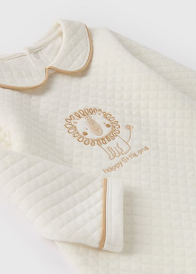 Baby Cream Safari Quilted Sleepsuit (Newborn-18mths)