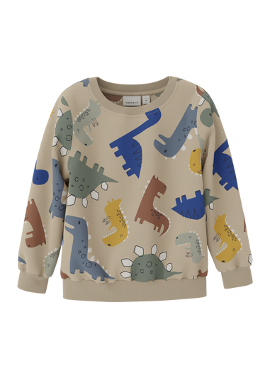 Name It Kids Cream Dinosaur Sweatshirt (1-5yrs)