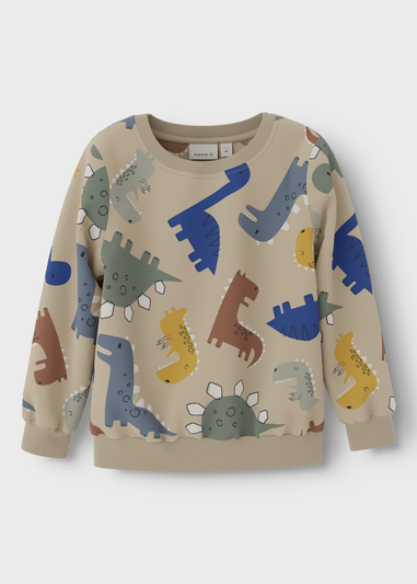 Name It Kids Cream Dinosaur Sweatshirt (1-5yrs)