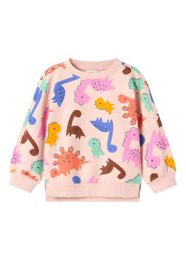 Name It Kids Pink Dinosaur Sweatshirt (1-5yrs)