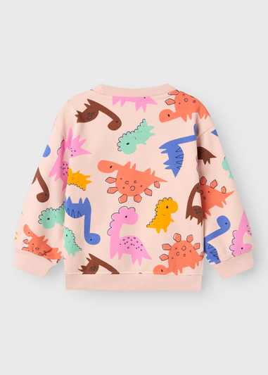 Name It Kids Pink Dinosaur Sweatshirt (1-5yrs)