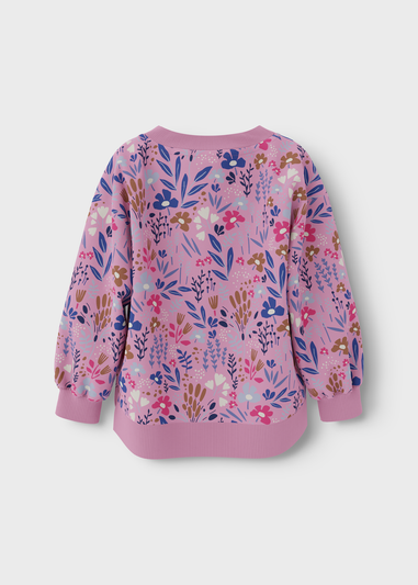 Name It Kids Pink Floral Sweatshirt (1-5yrs)