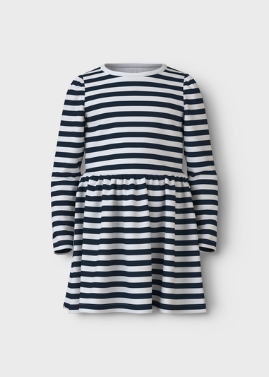 Name It Kids White Striped Jersey Dress (1-5yrs)