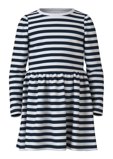 Name It Kids White Striped Jersey Dress (1-5yrs)