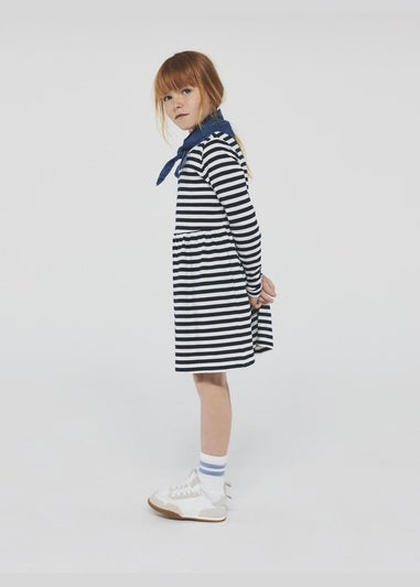 Name It Kids White Striped Jersey Dress (1-5yrs)