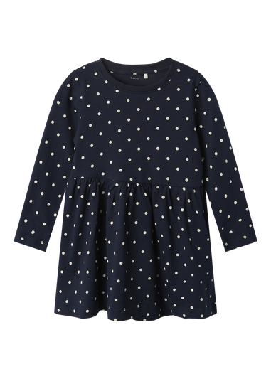 Name It Kids Navy Polka Dot Jersey Dress (1-5yrs)