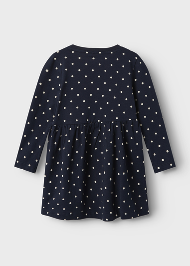 Name It Kids Navy Polka Dot Jersey Dress (1-5yrs)