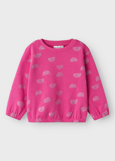 Name It Kids Pink Rainbow Sweatshirt (1-5yrs)