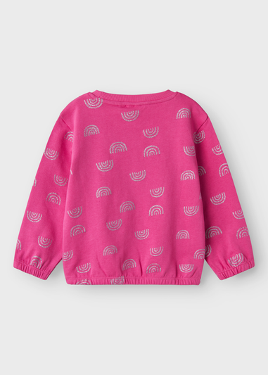 Name It Kids Pink Rainbow Sweatshirt (1-5yrs)