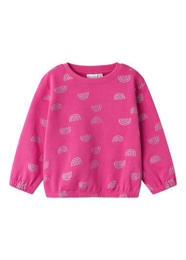 Name It Kids Pink Rainbow Sweatshirt (1-5yrs)