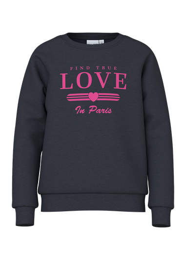 Name It Kids Navy LOVE Sweatshirt (6-12yrs)