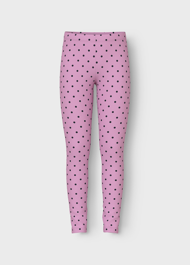 Name It Kids Pink Polka Dot Leggings (6-12yrs)