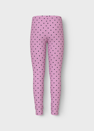 Name It Kids Pink Polka Dot Leggings (6-12yrs)