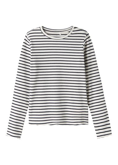 Name It Kids Monochrome Striped Ribbed T-Shirt (6-12yrs)