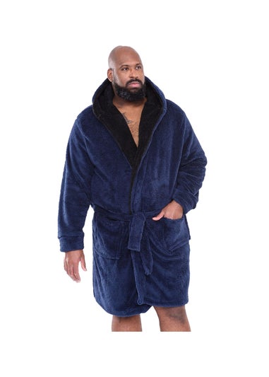 Duke Navy Newquay Kingsize Hooded Dressing Gown