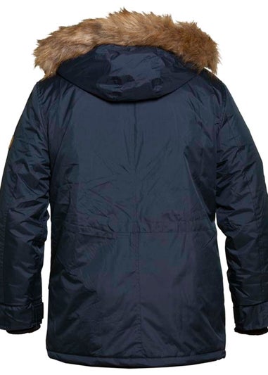 Duke Navy Lovett Kingsize Faux Fur Trim Parka