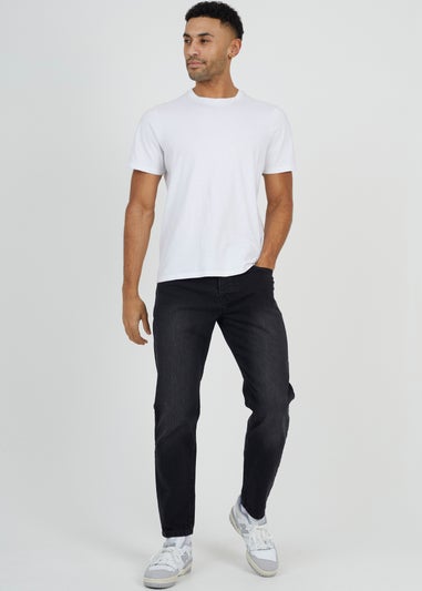 Brave Soul Charcoal Cotton Loose Fit Denim Jeans