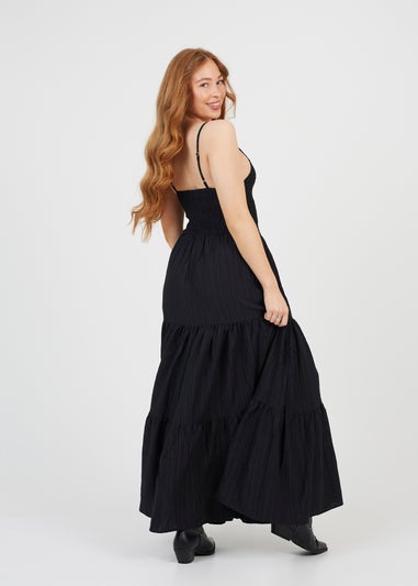 Brave Soul Black Tiered Maxi Dress