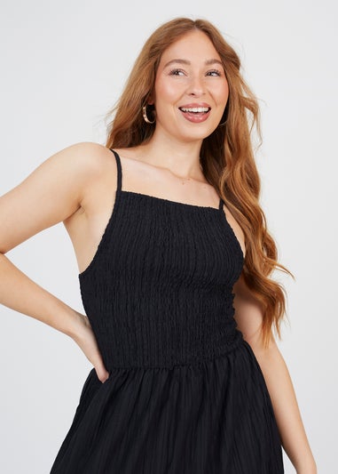 Brave Soul Black Tiered Maxi Dress