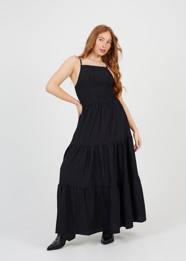 Brave Soul Black Tiered Maxi Dress