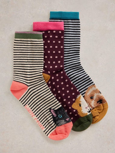 3er-Pack Socken Tierische Freunde