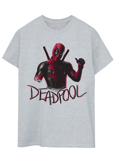 Marvel Deadpool & Wolverine It's All About Me Men Heather Grey T-Shirt