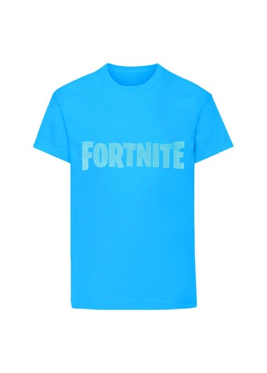 Fortnite Boys Blue Logo Battle Royale T-Shirt (7-15yrs)