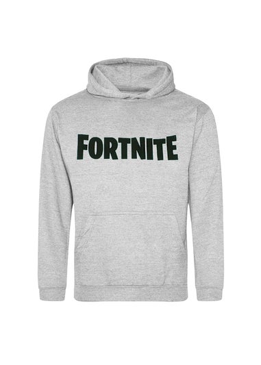 Fortnite Kids Black/Grey Logo Drawstring Hoodie (11-16yrs)
