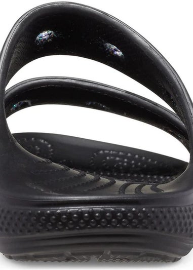 Crocs Kids Black Classic Glitter Sandals