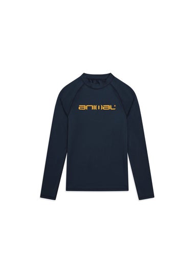 Animal Navy Sonny Logo Rash Guard
