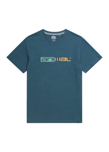 Animal Teal Jacob Distressed Logo Organic T-Shirt