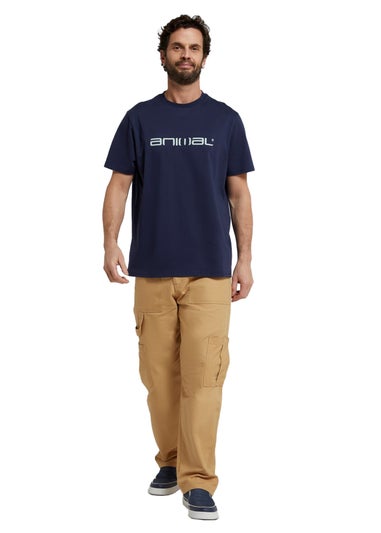 Animal Navy Leon Organic Relaxed Fit T-Shirt