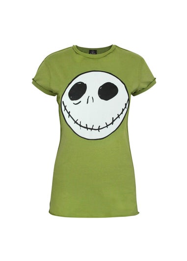 Disney Green Nightmare Before Christmas Jack Reverse Seam T-Shirt