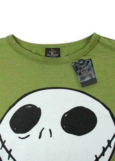 Disney Green Nightmare Before Christmas Jack Reverse Seam T-Shirt