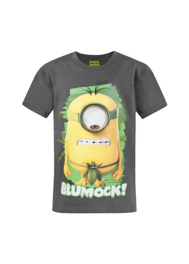 Minions Kids Charcoal Official Blumock T-Shirt (3-13yrs)