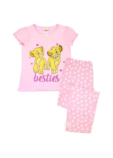 Disney The Lion King Girls Pink Besties Pyjama Set (3-5yrs)