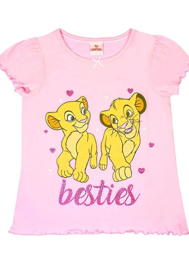 Disney The Lion King Girls Pink Besties Pyjama Set (3-5yrs)