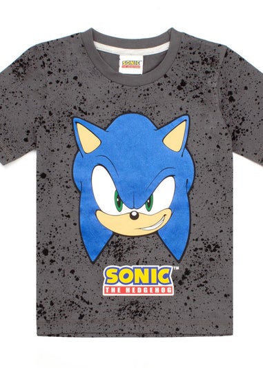 Sonic The Hedgehog Boys Grey Gaming Short Pyjama Set (4-12yrs)