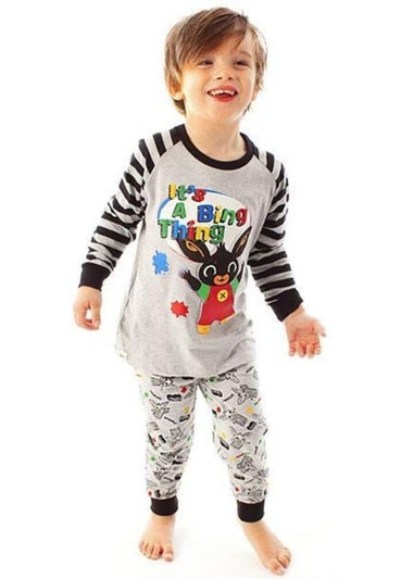 Bing Bunny Boys Black/Grey Long-Sleeved Pyjama Set (1-5yrs)