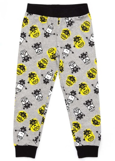 Minions Boys Black/Grey Long Pyjama Set (3-12yrs)