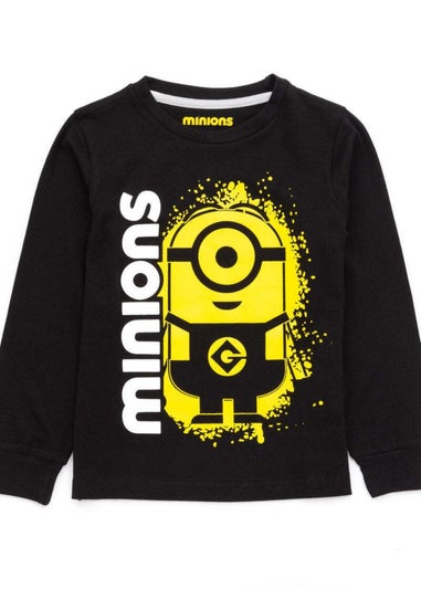 Minions Boys Black/Grey Long Pyjama Set (3-12yrs)