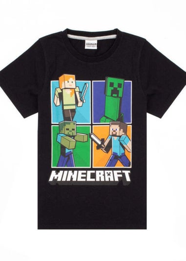 Minecraft Boys Black/Grey Short Pyjama Set (5-14yrs)