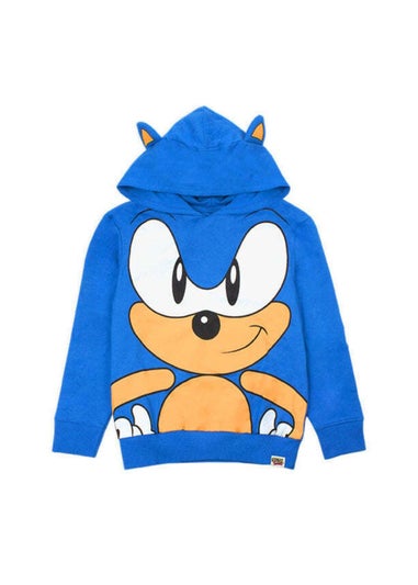 Sonic The Hedgehog Boys Blue 3D Ears Hoodie (4-12yrs)