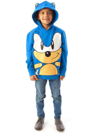 Sonic The Hedgehog Boys Blue 3D Ears Hoodie (4-12yrs)