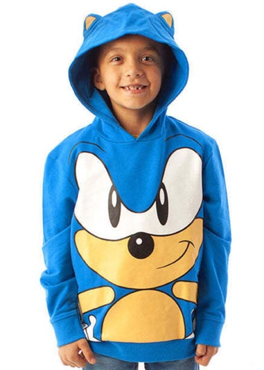 Sonic The Hedgehog Boys Blue 3D Ears Hoodie (4-12yrs)