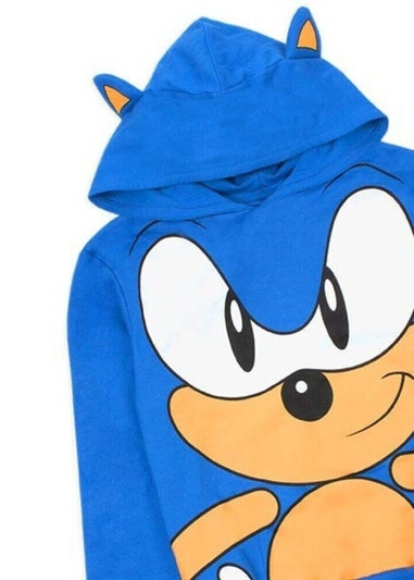 Sonic The Hedgehog Boys Blue 3D Ears Hoodie (4-12yrs)