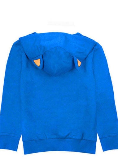 Sonic The Hedgehog Boys Blue 3D Ears Hoodie (4-12yrs)