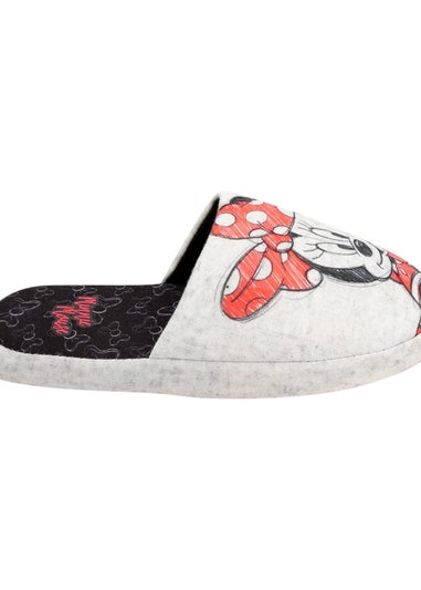 Disney Grey Minnie Mouse Slippers