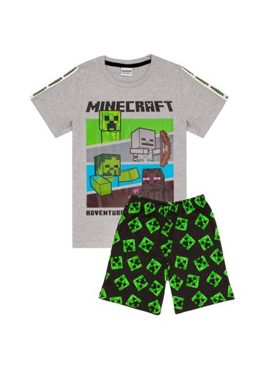 Minecraft Boys Heather Short Pyjama Set (5-14yrs)