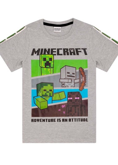 Minecraft Boys Heather Short Pyjama Set (5-14yrs)